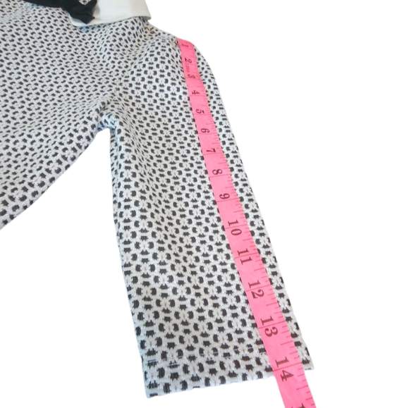 Janie & Jack Geo Floral Jacquard Bow Collar Dress Girls Size 8 Black/ White - Picture 11 of 13